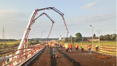 Zdjęcie 15 z budowy obwodnicy Szczecinka w ciągu drogi expresowej S11 - Xbeton Polska - Wytwórnia betonu