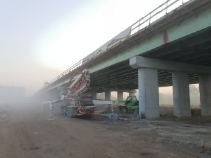 Zdjęcie 1 z budowy drogi ekspresowej S5 na odcinku Komorniki-Stęszew - Xbeton Polska - Wytwórnia betonu