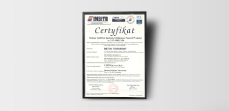 Certyfikat Zgodności Zakładowej Kontroli Produkcji - Xbeton Polska Certyfikat Zgodności Zakładowej Kontroli Produkcji - Xbeton Polska